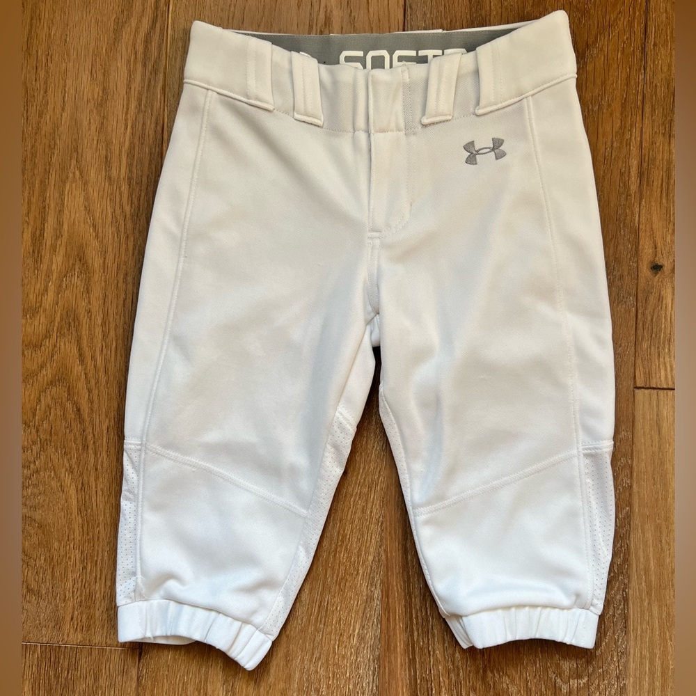 Under Armour, white softball pants Size XS